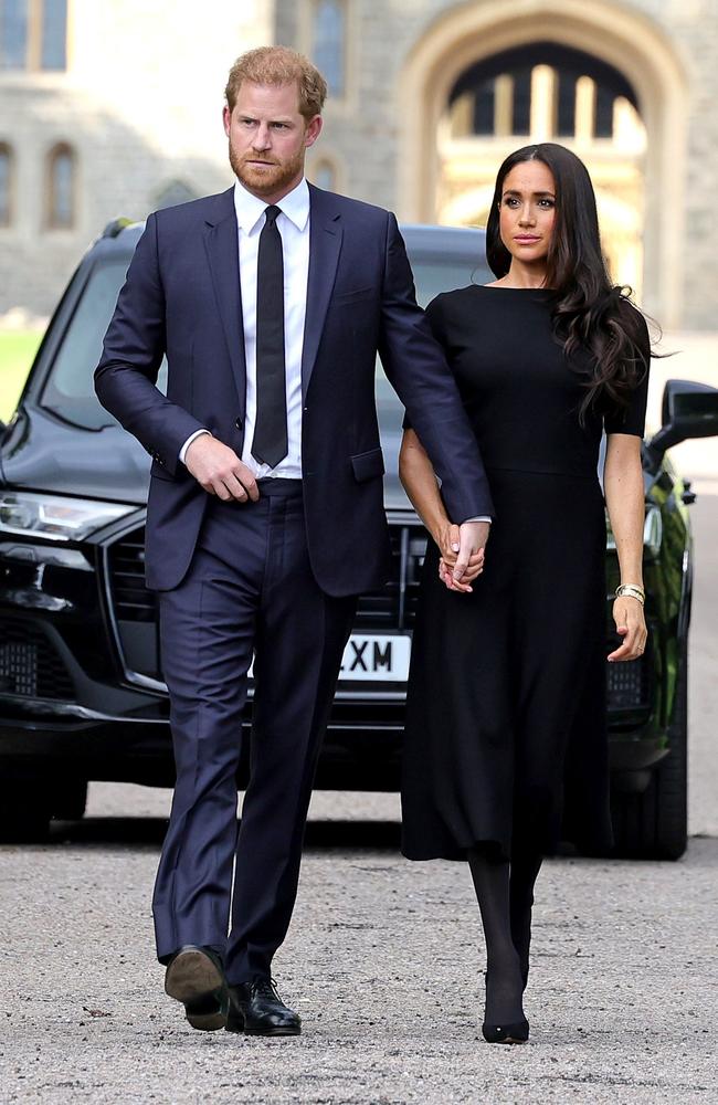 Harry and Meghan are believed to be remaining in London until the Queen’s funeral. Picture: Chris Jackson/Getty Images