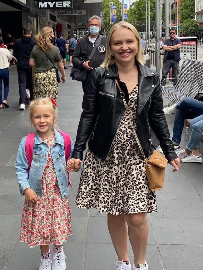 Olivia with her mum Yana.