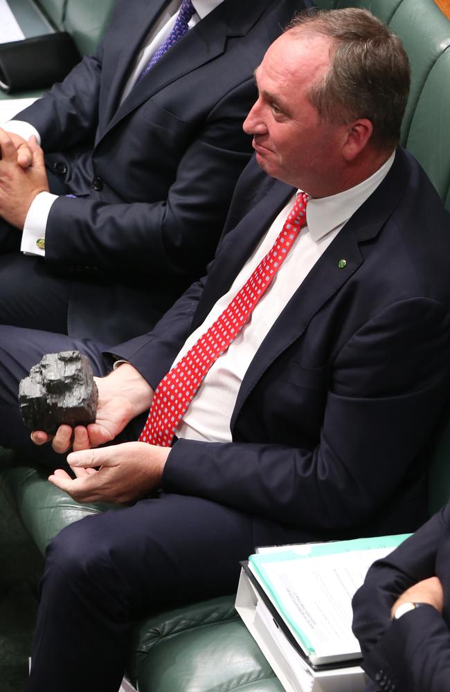 Barnaby looking suitably impressed by a black rock, or coal as it’s also known. Picture: Gary Ramage