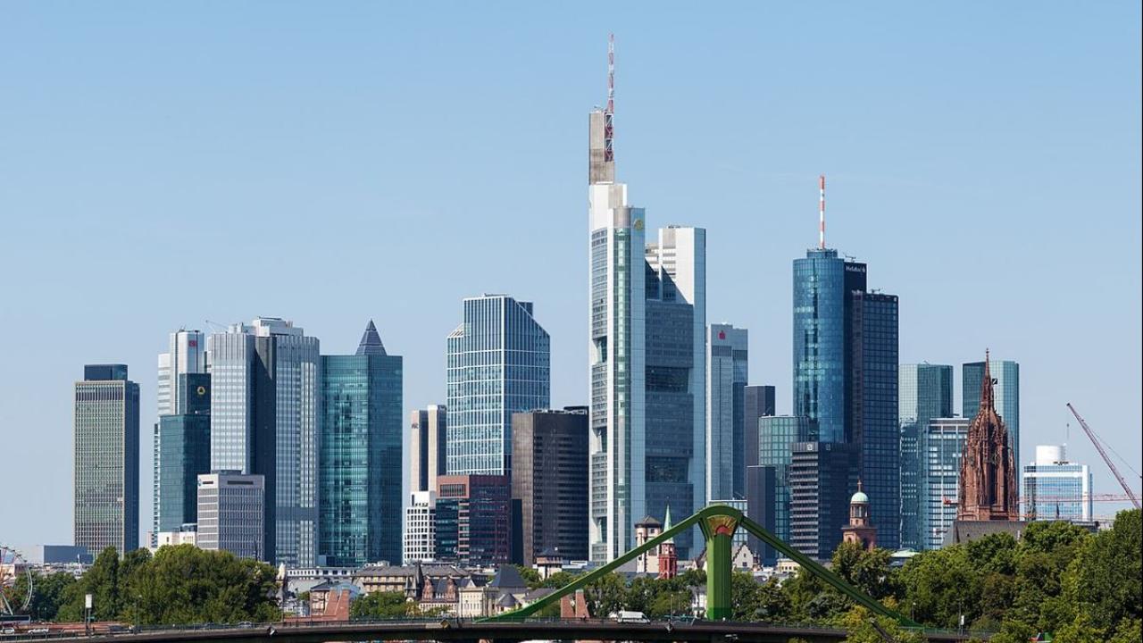 A skyline view of Frankfurt Germany.