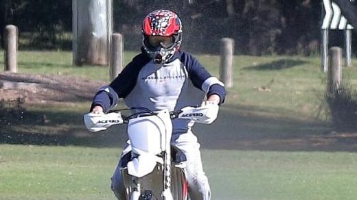 A man accused of dangerous driving on motorcycles became the subject of a Facebook page targeting him. Generic pic of trail bike rider. Picture: Chris Walker