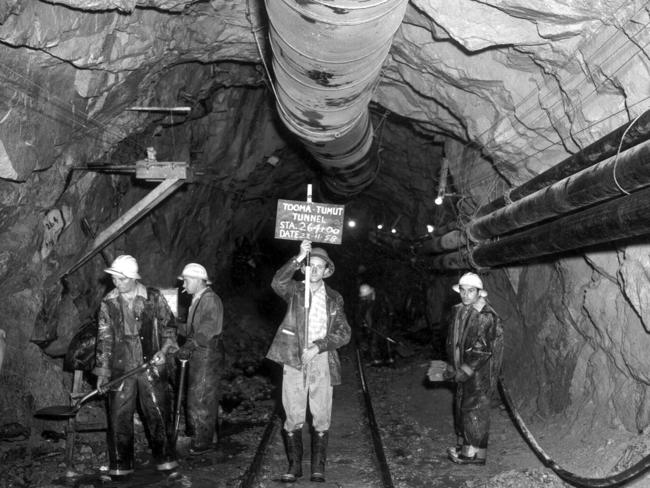 Tooma-Tumut tunnel profile at Station 264+00 part of Snowy Mountains Hydro-electric scheme 1958. 1950s /Snowy/Mountains/Scheme