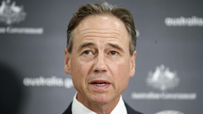 Minister for Health and Aged Care Greg Hunt had his vaccine live on television. Picture: NCA NewsWire / David Geraghty