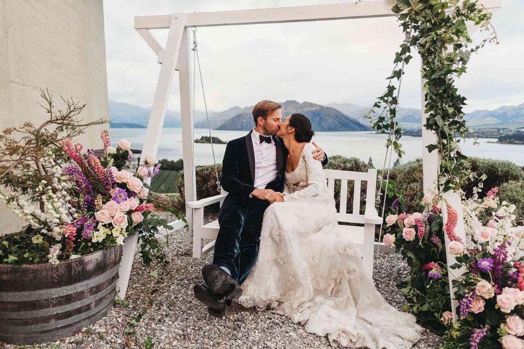 Relaxed All-White Beach Wedding & A Seriously Glamorous Bride