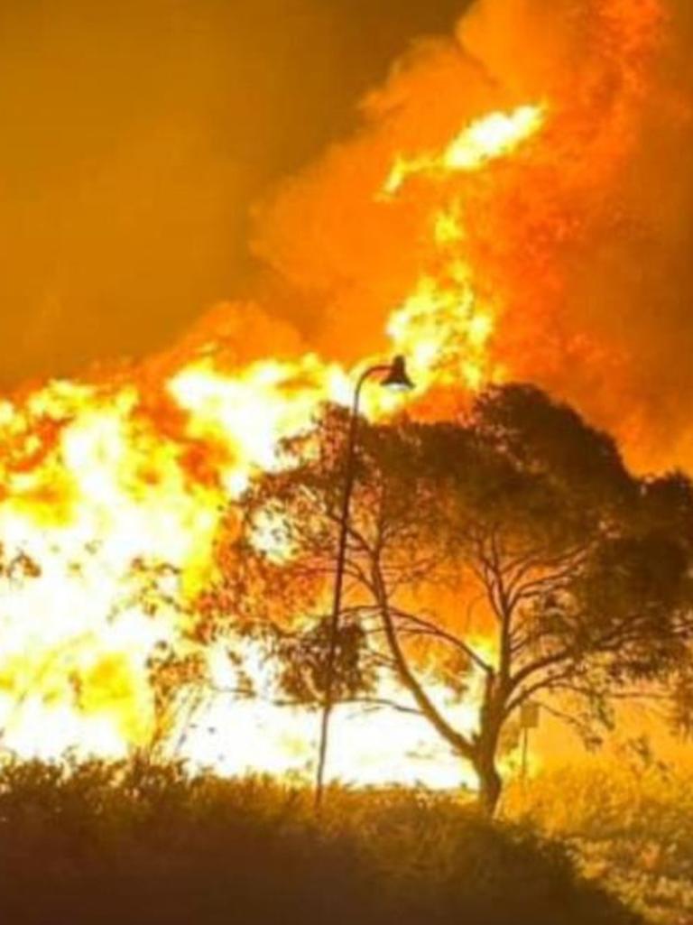 Bushfires recently swept through Perth’s north. Picture: Supplied / AFP / Western Australia Department of Fire and Emergency Services