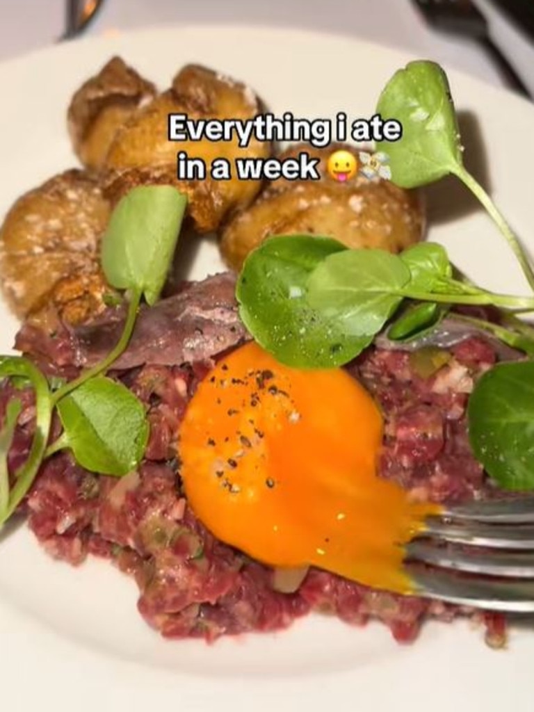 She documents what she eats weekly. Picture: TikTok/@frenchtries