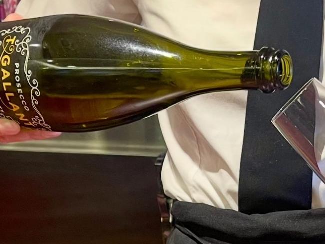 The VRC is now serving sparking wine instead of French Champagne in its Committee Room and Winners Bar. This photograph was taken inside the Committee Room on Saturday May 17. Picture: Supplied.