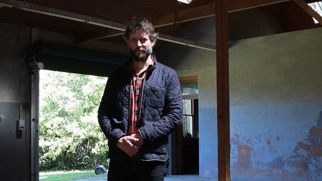 Artist Ben Quilty at the site of the Southern Highlands Regional Gallery. Photo: NEWS CORP/Simon Bullard