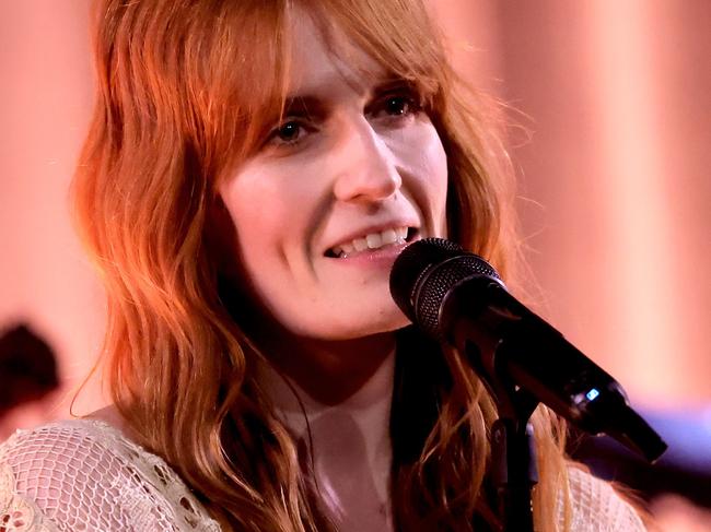 BURBANK, CALIFORNIA - May 2: (FOR EDITORIAL USE ONLY) Florence Welch performs live on stage at the iHeartRadio Album Release Party with Florence + The Machine at iHeartRadio Theater on May 2, 2022 in Burbank, California. (Photo by Kevin Winter/Getty Images for iHeartRadio)