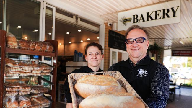 Owner Charmaine Battiss and her husband Lawrence from the Mill Bakery at Paradise Point. Photo Scott Powick.