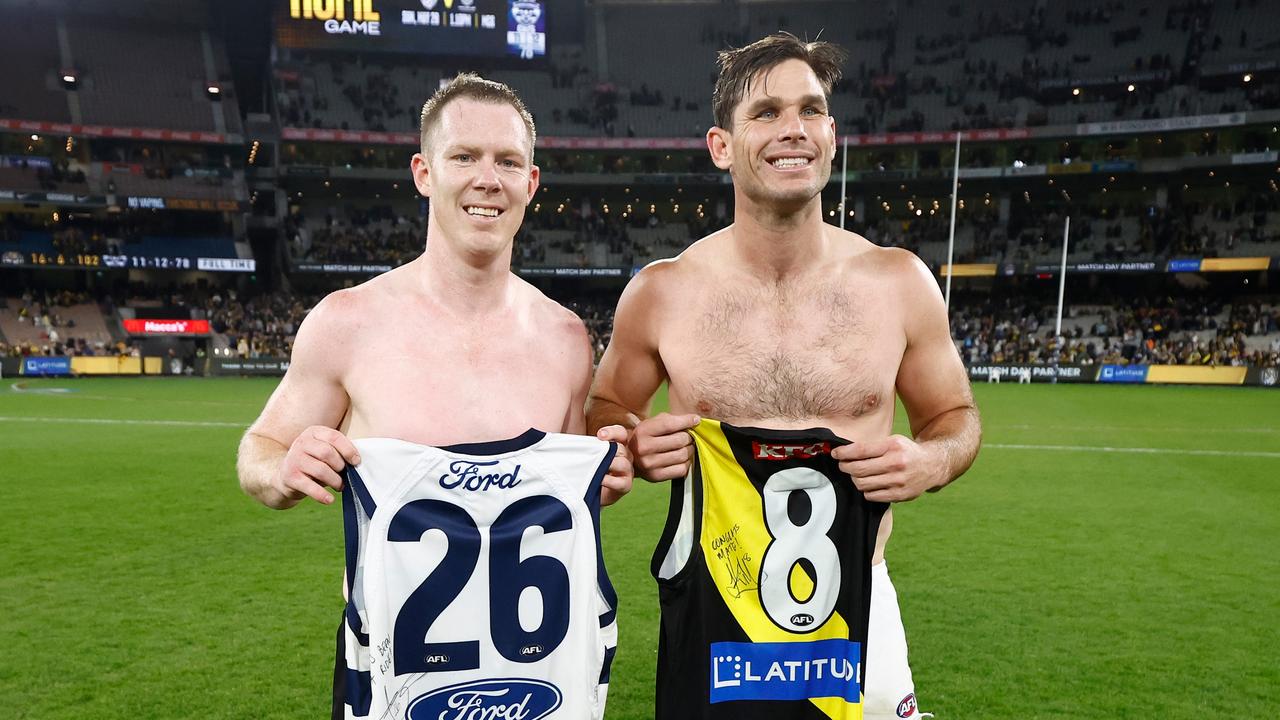 A moment for the ages. (Photo by Michael Willson/AFL Photos via Getty Images)