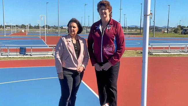 OLYMPIC BID: Mackay MP Julieanne Gilbert and Mackay Netball Association life member Lyn Law. Picture: Melanie Whiting