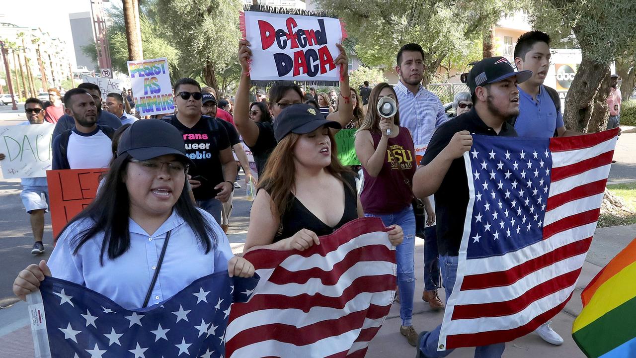 The 2020 election campaigns are heating up as the Supreme Court prepares to decide the future of DACA, which President Donald Trump wants to end. Picture: Matt York/AP