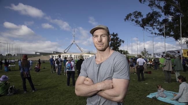 Former Wallabies captain and environmental activist David Pocock is on track to become ACT’s first independent senator. Picture: NCA NewsWire / Gary Ramage