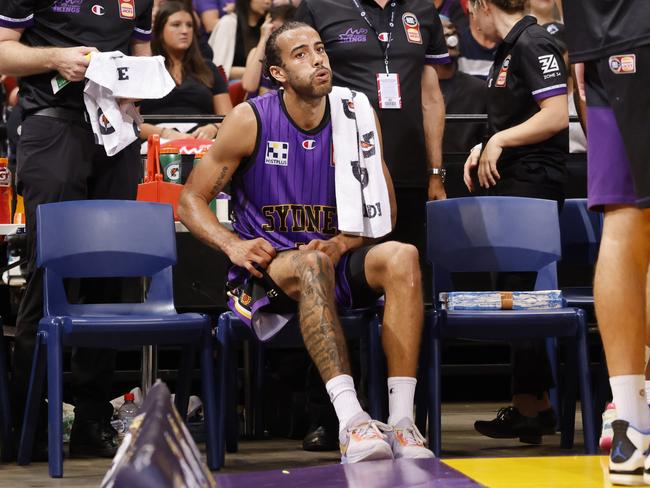 The Kings say NBL MVP Xavier Cooks will play in game two of the NBL grand final series, despite an ankle injury suffered in the game one clash with New Zealand. Picture: Getty Images