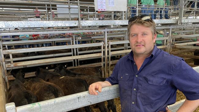 Tom Campbell from Pipers Creek sold Angus steers, 353kg, for $1220 or 317c/kg at the Wodonga store cattle sale.