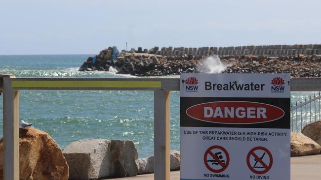 The 20-year-old man was washed off the south wall in Coffs Harbour. Picture: Tim Jarrett