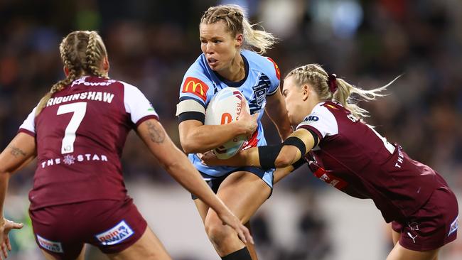 Emma Tonegato scored an impressive try in a strong performance at the back. Picture: Mark Nolan/Getty Images