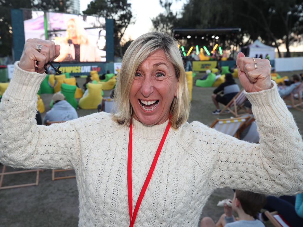 An excited Glynis Nunn-Cearns. Picture: Glenn Hampson