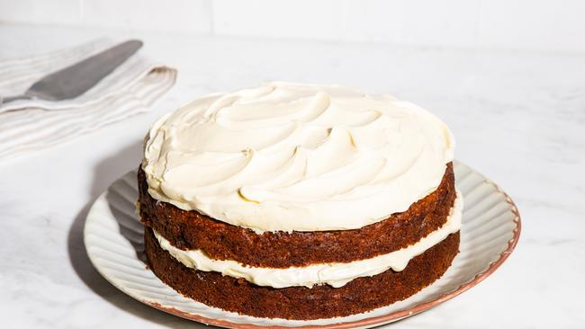 Wholemeal carrot cake with frosting. Picture: Nikki To