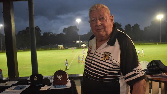 Rockhampton Rugby League and Central Queensland Rugby League life member John Diamond at the CQ Capras game against the Ipswich Jets in Round 12 of the Hostplus Cup at Rugby Park, Rockhampton, on June 1, 2024.