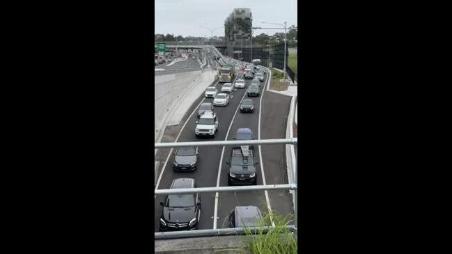 Timelapse of Rozelle Interchange traffic