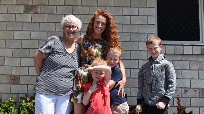 Linda, Kim, Tess, James and Lachlan Racovalises secured their dream home in Gympie, but many people trying to flee Covid lockdown areas are finding the market tough to crack.