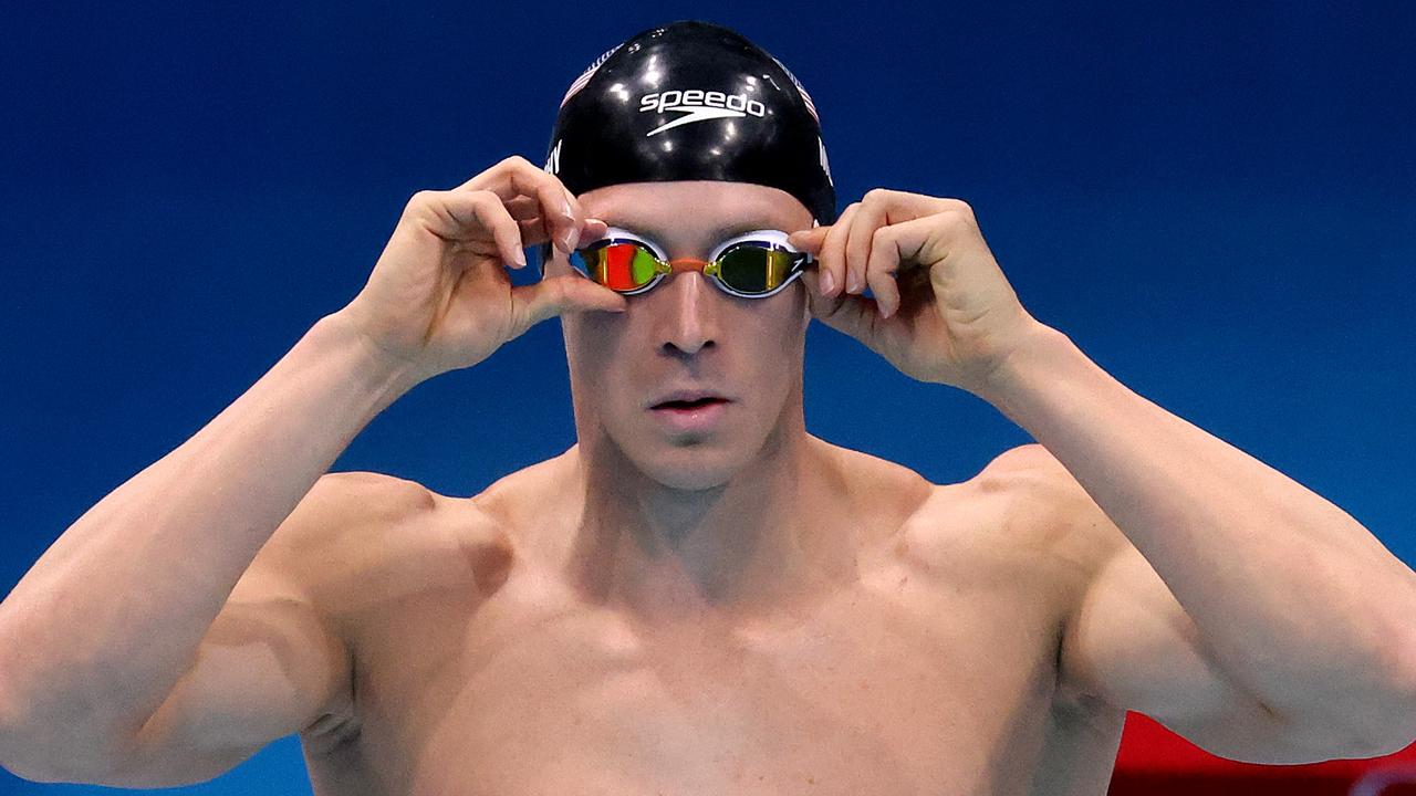 Ryan Murphy prepares to hit the water in the 200m backstroke final.