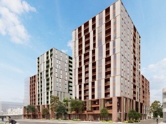 Renders of the tower on Sydney rd in Coburg. Photo: suppliec.