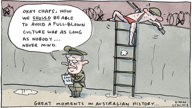 Jon Kudelka Letters page cartoon for 23-01-2018Version:  (650x366)COPYRIGHT: The Australian's artists each have different copyright agreements in place regarding re-use of their work in other publications.Please seek advice from the artists themselves or the Managing Editor of The Australian regarding re-use.