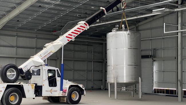 Fitting of Australian Dairy Nutritionals Group's processing plant in Camperdown. Picture: Supplied