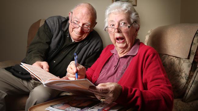 Here is a seriously awesome photo of an elderly couple freaking out about the Census. Picture: Glenn Ferguson