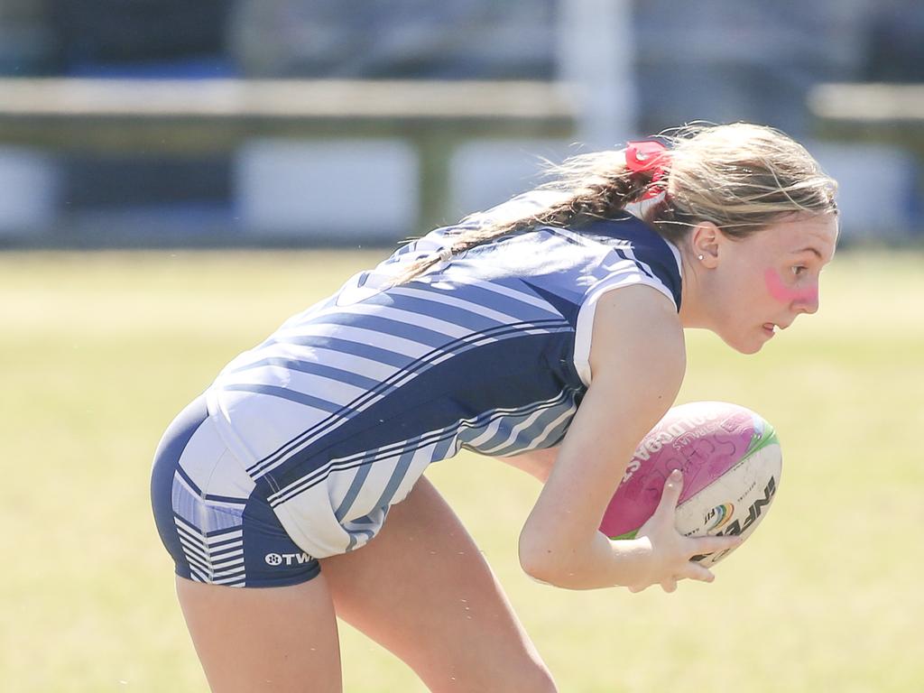 St Scholasticas V Rochedale Academy of Sport at the 2024 Gold Coast Titans All Schools Touch Football Picture: Glenn Campbell