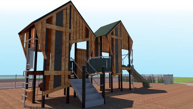 An artist’s impression of the proposed replacement playground at the Huonville foreshore. Picture: SUPPLIED