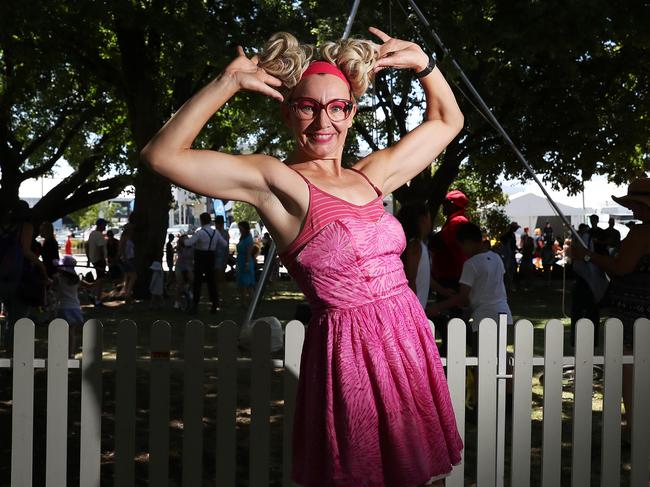 Miss Kiki appears on The Little Big Stage on Parliament Lawns. Picture: NIKKI DAVIS-JONES