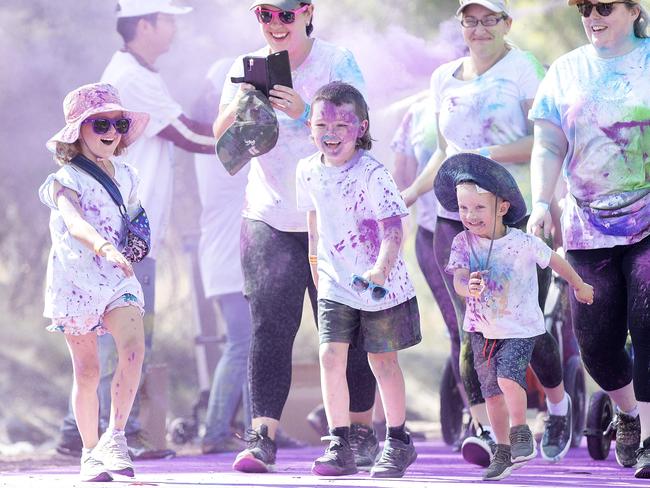 5K Colour Frenzy at Queens Domain. Picture:Chris Kidd