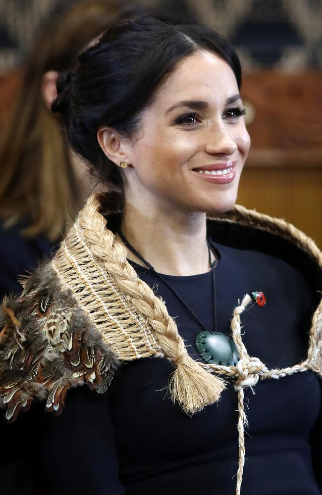 Meghan, Duchess of Sussex, at Te Papaiouru Marae in Rotorua, New Zealand. Picture: Getty Images