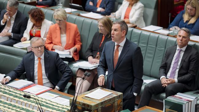 Jim Chalmers during question time in the House of Representitives at Parliament House in Canberra. Picture: David Beach/NewsWire