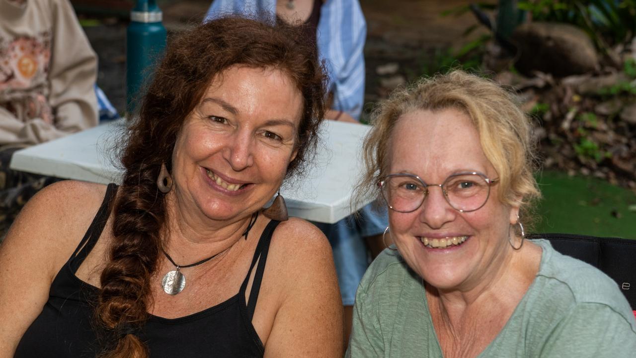 Kathy Cave and Tatiana Kiefer from East Mackay at Wintermoon Festival at Mount Charlton.Picture: Michaela Harlow