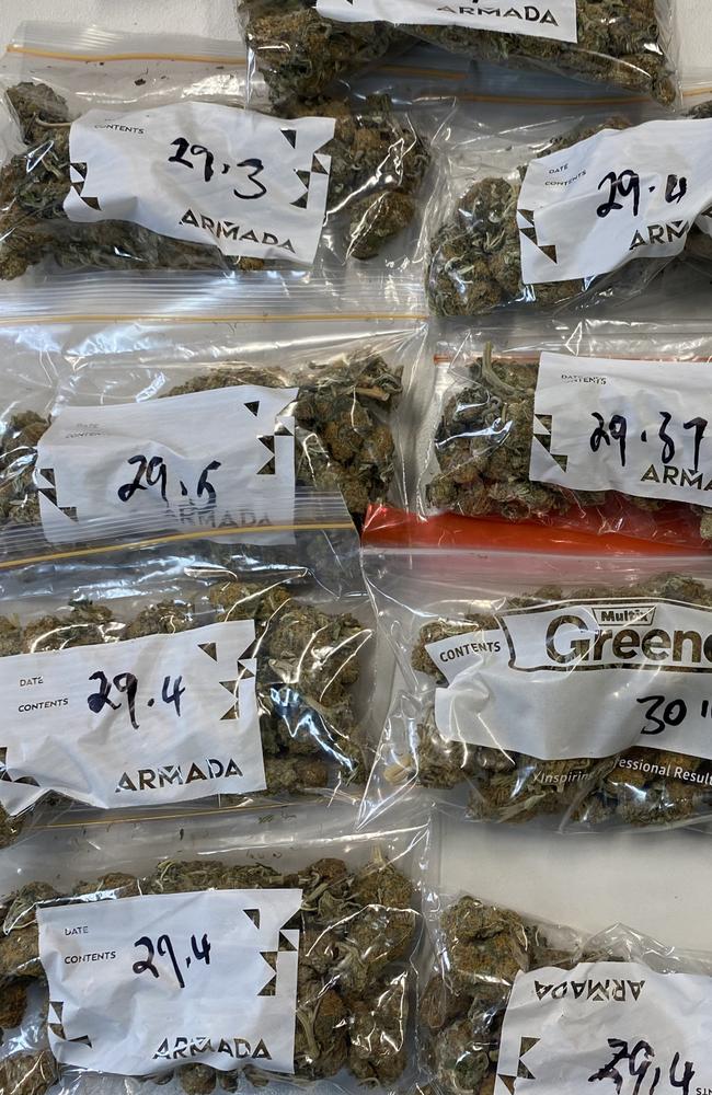 Police allegedly seized almost 300g of marijuana. Picture: QPS