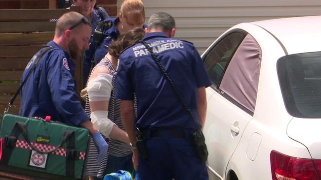 A woman, believed to be the boy’s mum, was also taken to hospital. Picture: TNV