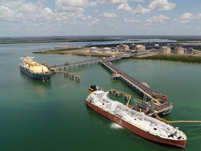 Darwin’s LNG terminal will be the final destination for gas drilled from the undeveloped Barossa gas field in the Timor Sea. Picture: File