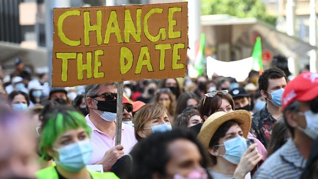 Protests in Sydney. Picture: NCA NewsWire / Jeremy Piper