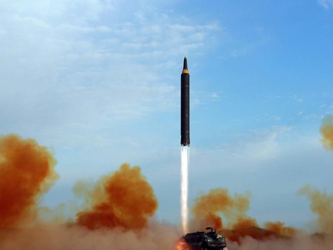 North Korea has tested several ballistic missiles this year, sparking anger across the globe. Picture: KCNA/AP