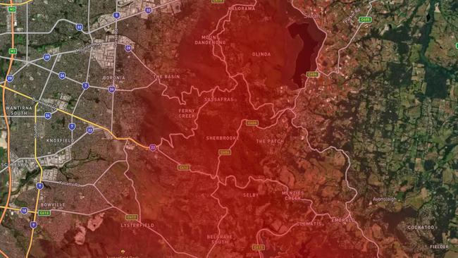 While residents in Melbourne's east could also be impacted by fires.