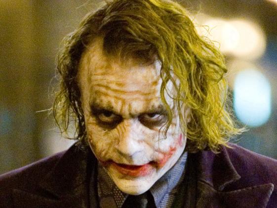 Heath Ledger plays The Joker in Batman