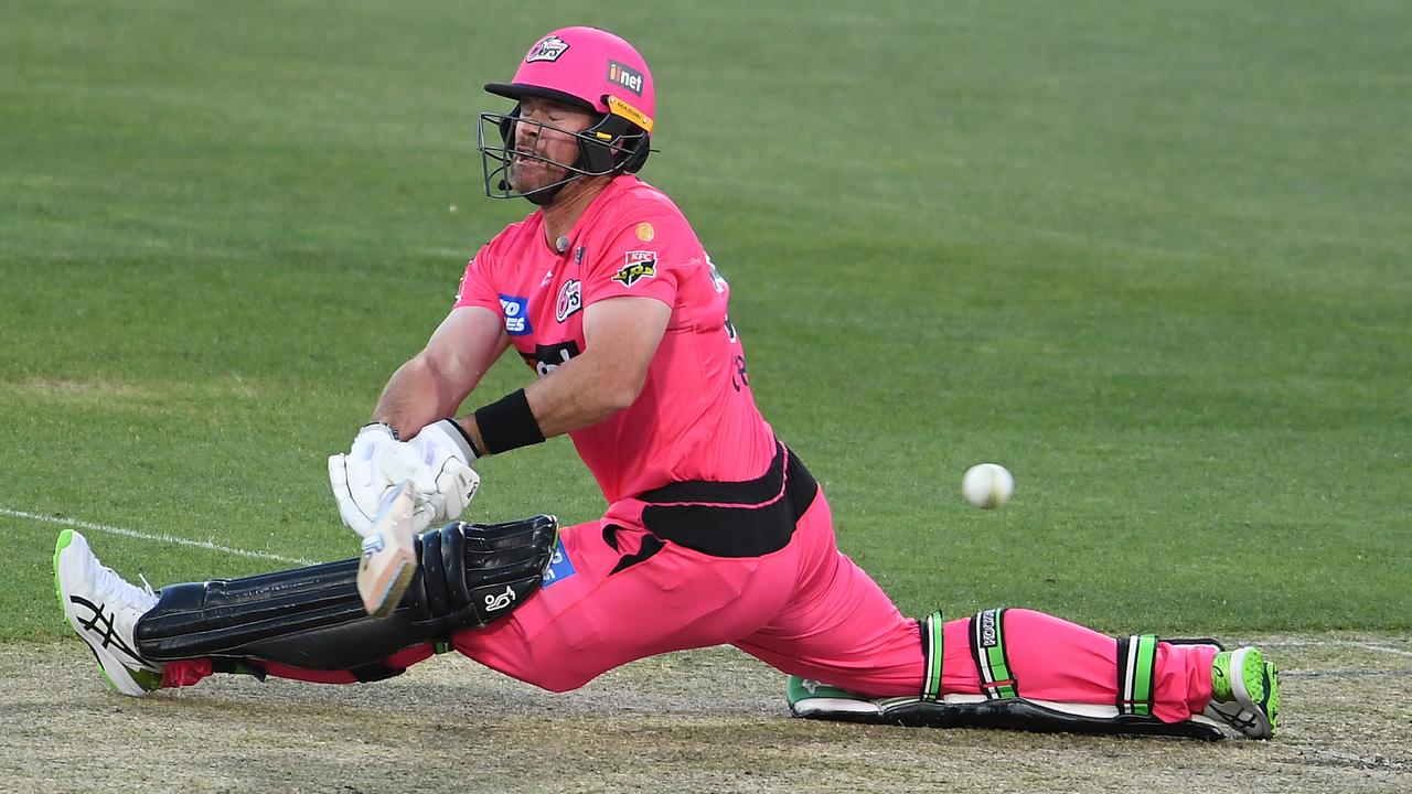 Dan Christian is showing no signs of slowing down for the Sydney Sixers after a 14-ball 50 in Hobart on Sunday. Picture: Getty Images