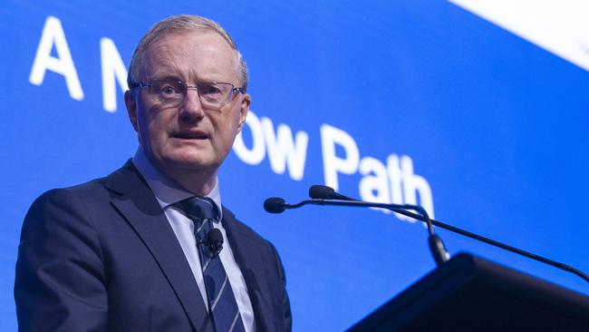 RBA governor Philip Lowe said that inflation risks have shifted to the upside. Picture: NCA NewsWire / Christian Gilles