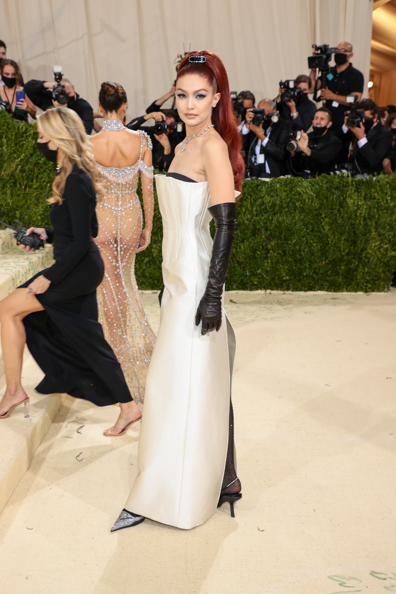 Gigi Hadid wears Prada at the 2021 Met Gala.
