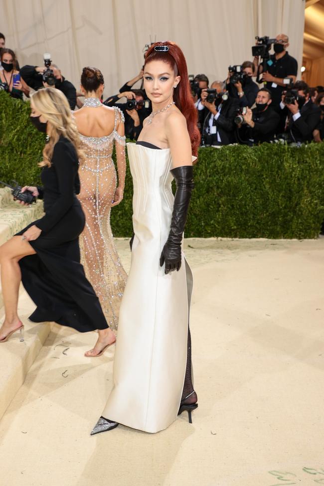 Gigi Hadid wears Prada at the 2021 Met Gala.